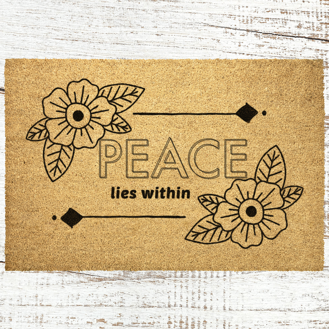 Peace Within Outdoor Mat