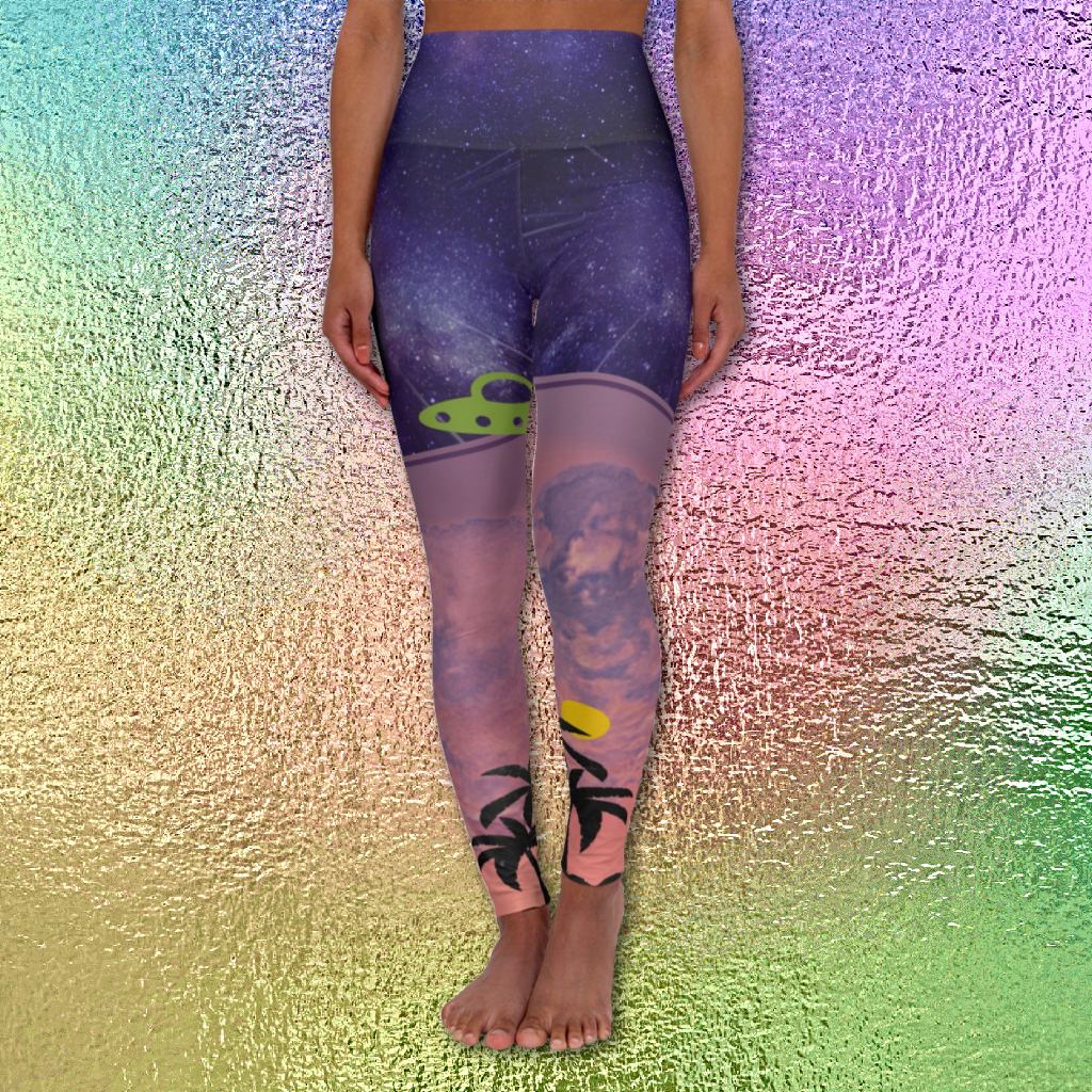 Outer World Inner Peace Yoga Leggings